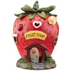 Garden Gear Solar LED Strawberry Fairy House -Garden Central Sales Store G4106 51