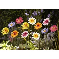 Garden Gear Metal Daisy Stake Set Of Six -Garden Central Sales Store G451620G451720METAL20DAISY20FLOWER20MULTI20GROUP201