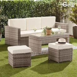 Garden Gear Riviera 5-Seat Rattan Set