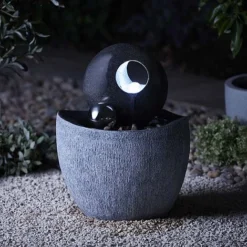 Serenity Contemporary 53cm Stone-effect Water Feature -Garden Central Sales Store G46412014