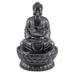 Serenity Extra Large Buddha On A Lotus Flower Water Feature -Garden Central Sales Store G475520XL20SITTING20BUDDHA2011