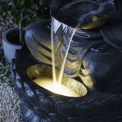 Serenity Extra Large Buddha On A Lotus Flower Water Feature -Garden Central Sales Store G475520XL20SITTING20BUDDHA2015