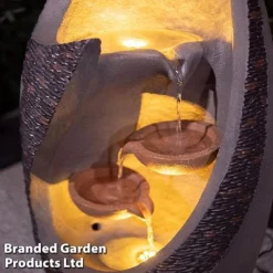 Serenity Cascading Flame Effect Water Feature -Garden Central Sales Store G4827 SERENITYC