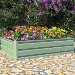 Metal Raised Garden Bed - Light Green -Garden Central Sales Store GB F 3