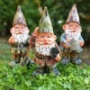 3 Garden Gnome On Sticks Garden Ornaments Pot Gnome Decorations