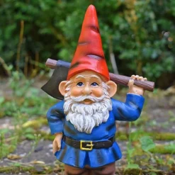 Garden Gnome With Axe Outdoor Garden Ornament -Garden Central Sales Store GB024S 6