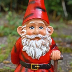 Garden Gnome With Spade Outdoor Garden Ornament -Garden Central Sales Store GB027S 5