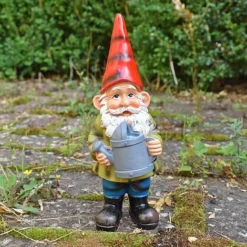 Garden Gnome With Watering Can Outdoor Garden Ornament