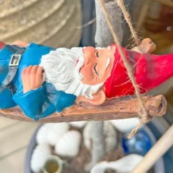 Sleeping Gnome In A Hammock Hanging Garden Ornament -Garden Central Sales Store GB031 2