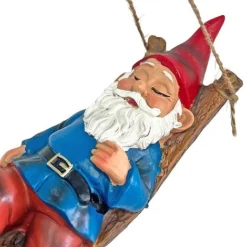 Sleeping Gnome In A Hammock Hanging Garden Ornament -Garden Central Sales Store GB031 8