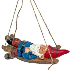 Sleeping Gnome In A Hammock Hanging Garden Ornament -Garden Central Sales Store GB031 9