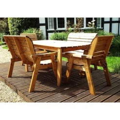 6 Seater Rectangular Table Set With Benches -Garden Central Sales Store HB1420Pic5