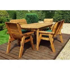 6 Seater Rectangular Table Set With Benches -Garden Central Sales Store HB14G20Pic1