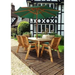 6 Seater Rectangular Table Set With Benches -Garden Central Sales Store HB14G20Pic2