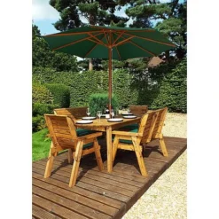 6 Seater Rectangular Table Set With Benches -Garden Central Sales Store HB14G20Pic3