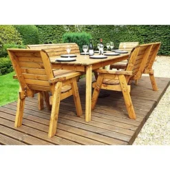 8 Seater Rectangular Table Set With Benches