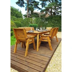 8 Seater Rectangular Table Set With Benches -Garden Central Sales Store HB1620Pic4
