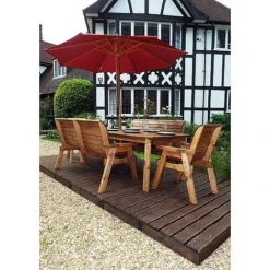 8 Seater Rectangular Table Set With Benches -Garden Central Sales Store HB16B20Pic1