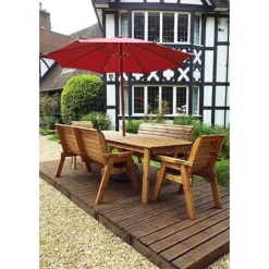 8 Seater Rectangular Table Set With Benches -Garden Central Sales Store HB16B20Pic5