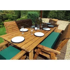8 Seater Rectangular Table Set With Benches -Garden Central Sales Store HB16G20Pic6