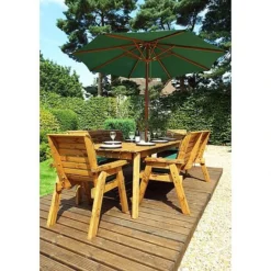 8 Seater Rectangular Table Set With Benches -Garden Central Sales Store HB16G20Pic8