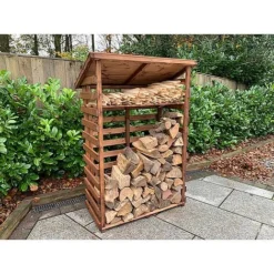 Charles Taylor Wooden Log Store Medium 3 X 2ft -Garden Central Sales Store HB202205