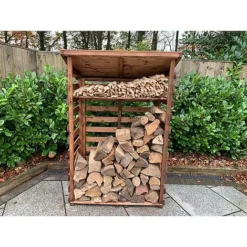 Charles Taylor Wooden Log Store Medium 3 X 2ft -Garden Central Sales Store HB202206