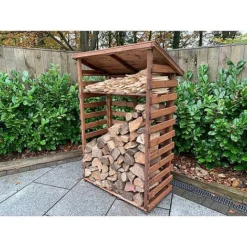 Charles Taylor Wooden Log Store Medium 3 X 2ft -Garden Central Sales Store HB202207