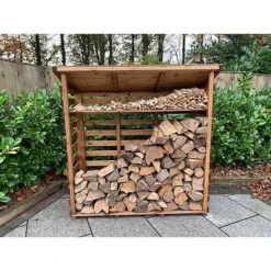 Wooden Log Store Large 5 X 2ft -Garden Central Sales Store HB203