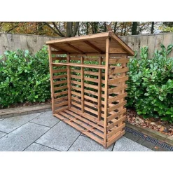 Wooden Log Store Large 5 X 2ft -Garden Central Sales Store HB203204