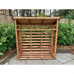Wooden Log Store Large 5 X 2ft -Garden Central Sales Store HB203206
