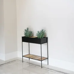 Indoor Kensington Metal Planter Stand In Black H76Cm W70Cm -Garden Central Sales Store IKMPSB76 2