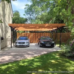 Cerland Jean Double Wooden Carport 6 X 5m -Garden Central Sales Store IMG 20230608 142628