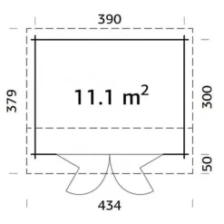 Ines 1 3m X 3.9m Summerhouse -Garden Central Sales Store Ines20120plan