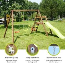 Soulet Figue Climbing Frame With Swings And Slide -Garden Central Sales Store Infographics20Images11