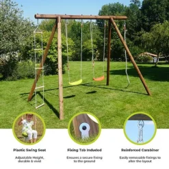 Soulet Ernest Wooden Swing Set -Garden Central Sales Store Infographics20Images9