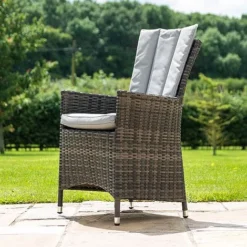 Maze Rattan LA Garden Dining Set Round With Ice Bucket 8 Seat -Garden Central Sales Store LA 6 Seat Round Dining Set grey flat weave 12Q