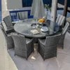 Maze Rattan LA Garden Dining Set Round With Ice Bucket 8 Seat