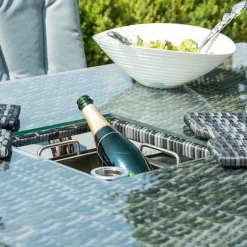 Maze Rattan LA Garden Dining Set Rectangular With Ice Bucket 6 Seat -Garden Central Sales Store LA20DINING206208