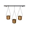 Linear Hanging Planters 81CM Black And Gold