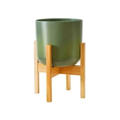 Lisbon Pot And Stand Olive D20.5Cm