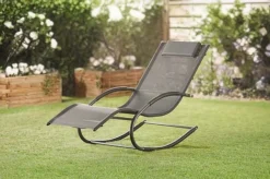 Idooka Mesh Rocking Sun Lounger -Garden Central Sales Store Lawn1