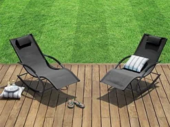 Idooka Mesh Rocking Sun Lounger -Garden Central Sales Store Lawnside