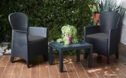 Idooka Tea For Two Dark Grey Bistro Set -Garden Central Sales Store Lifestyle13