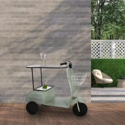 Idooka Green Metal Scooter Side Table -Garden Central Sales Store Lifestyle20Outside20Bar