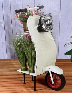 Idooka Small Scooter End Tables Garden Decoration -Garden Central Sales Store Lifestyle20White20Original