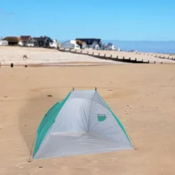 Idooka Outdoors Beach Tent Shelter With Inner Pockets Carrying Pouch UPF 50+ Blue/Green -Garden Central Sales Store Lifestyle21