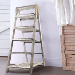 Idooka Natural Ladder Storage Shelves -Garden Central Sales Store Look20Up 2