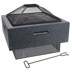 Idooka Stone Effect Fire Pit & BBQ -Garden Central Sales Store Main10
