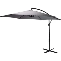 Idooka 300cm Grey Cantilever Garden Parasol - Patio Umbrella & Sun Shade -Garden Central Sales Store Main38